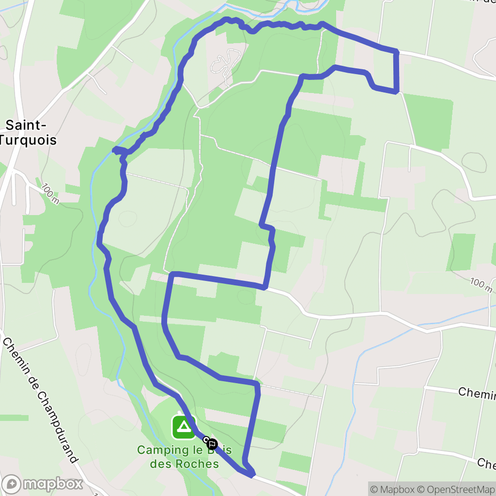 Bouchet : carte du parcours de randonnée - France