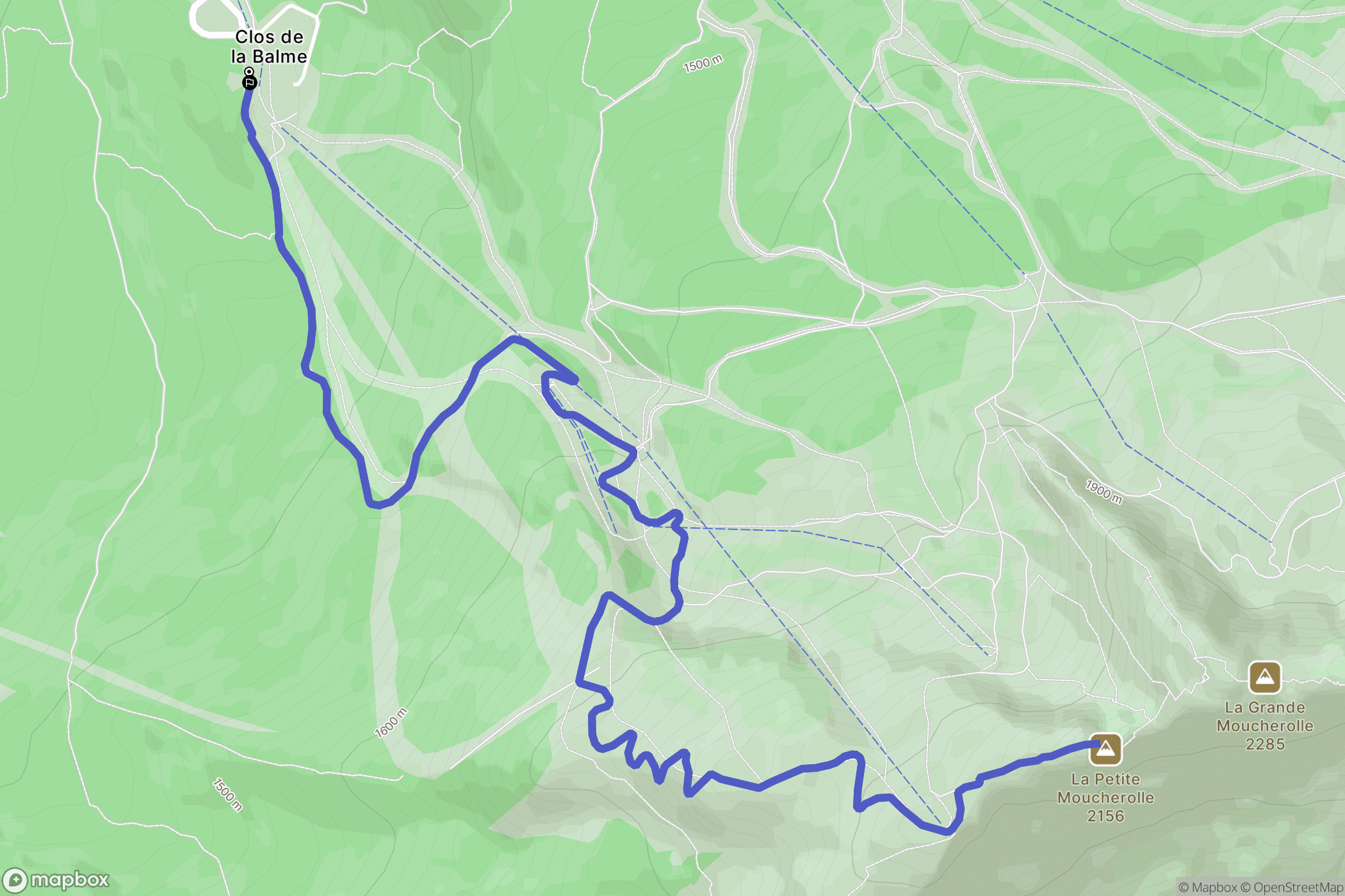 Corrençon-en-Vercors : carte du parcours de randonnée - France
