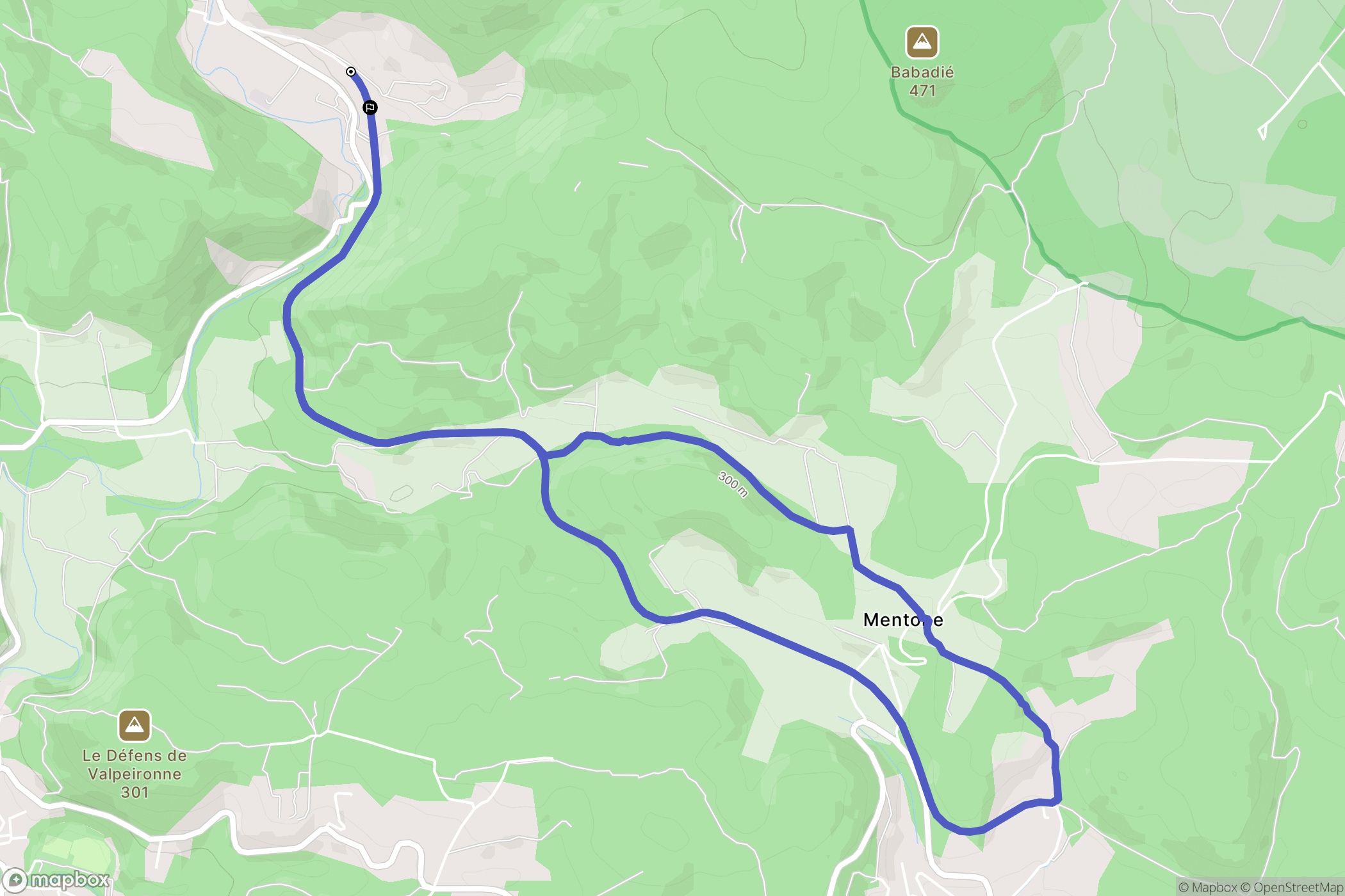 Salernes : carte du parcours de randonnée - France