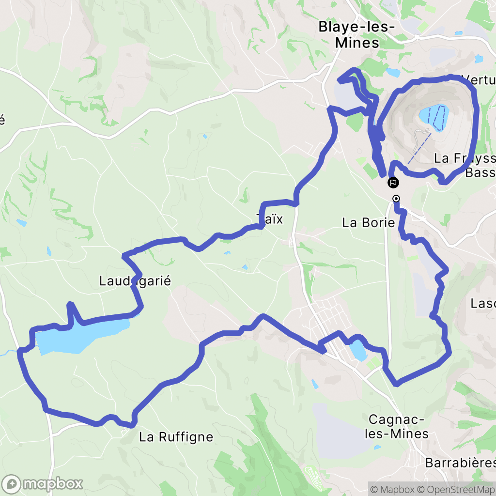 Le Garric : carte du parcours de randonnée - France