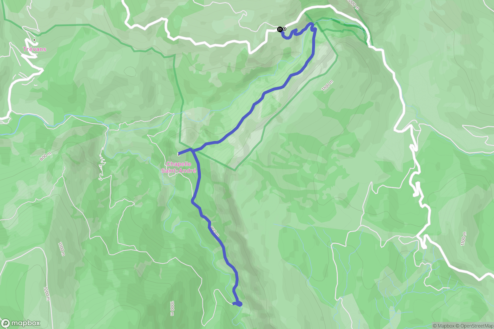 Beynes : carte du parcours de randonnée - France