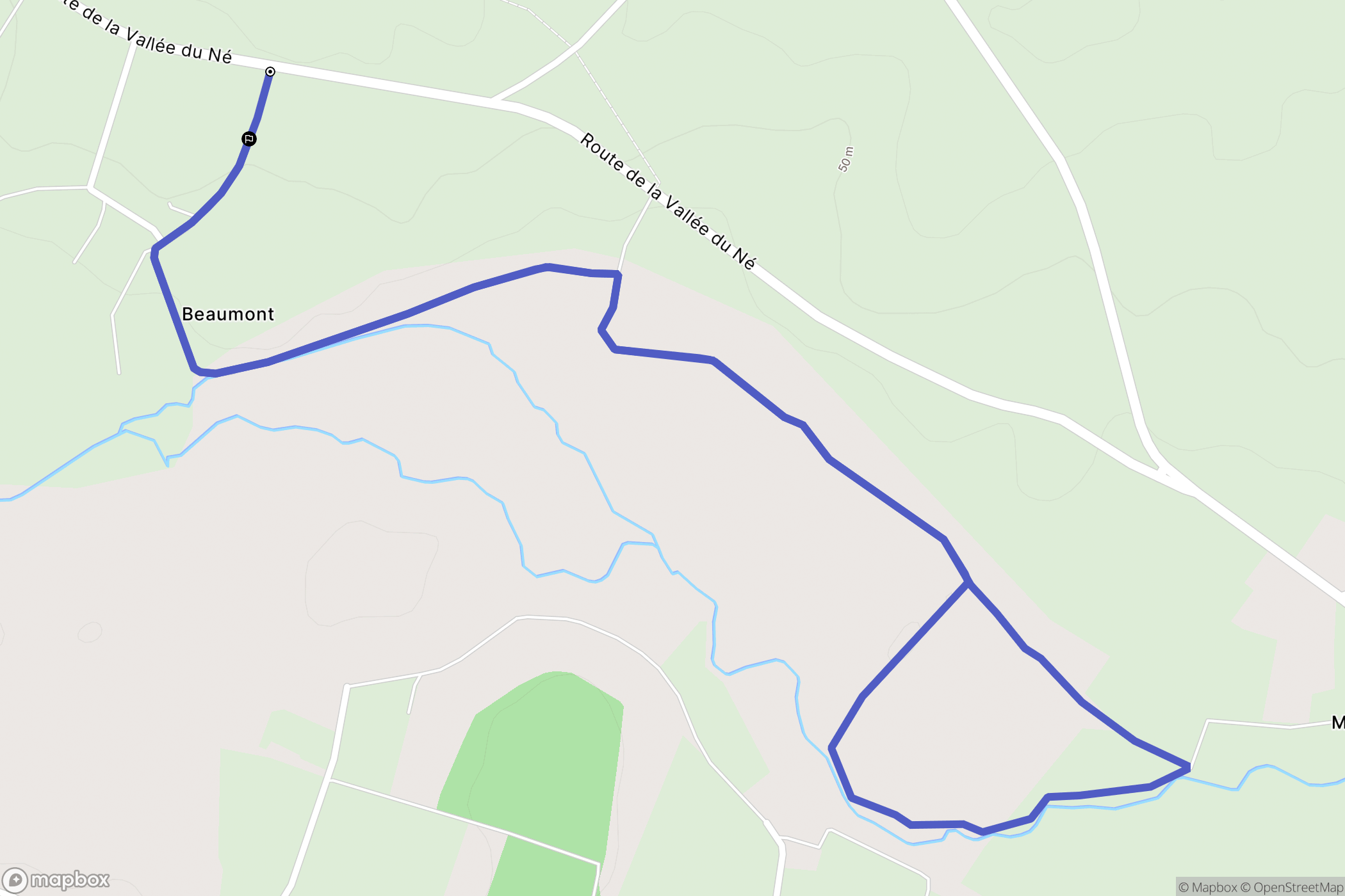 Criteuil-la-Magdeleine : carte du parcours de randonnée - France