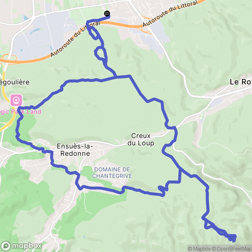 Gignac-la-Nerthe : carte du parcours de randonnée - France