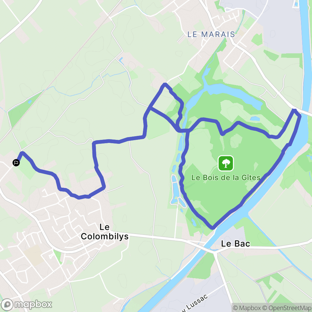 Wavrin : carte du parcours de randonnée - France