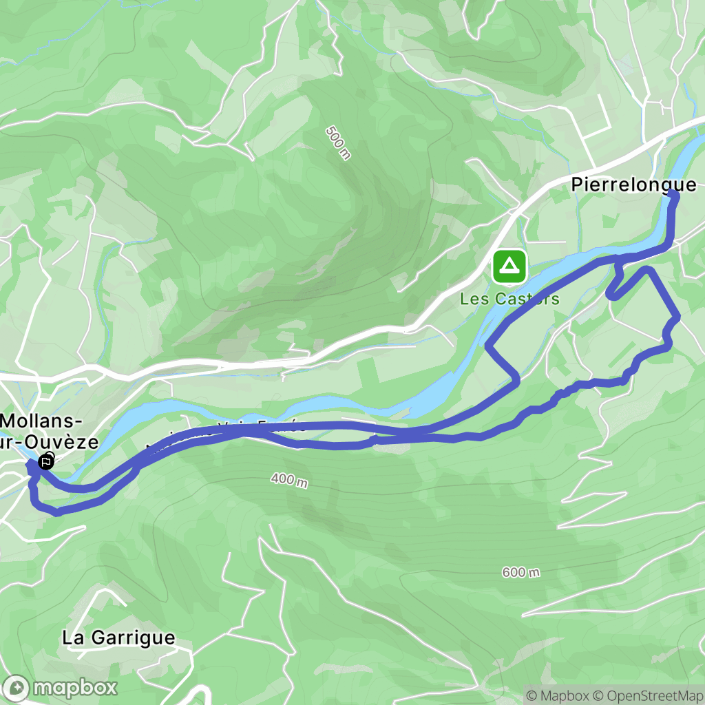 Mollans-sur-Ouvèze : carte du parcours de randonnée - France