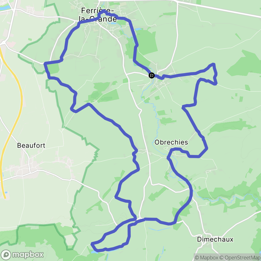 Ferrière-la-Petite : carte du parcours de randonnée - France