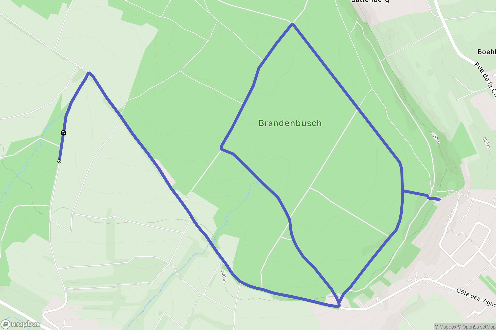 Lixing-lès-Rouhling : carte du parcours de randonnée - France