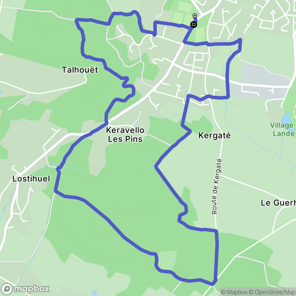 Sulniac : carte du parcours de randonnée - France
