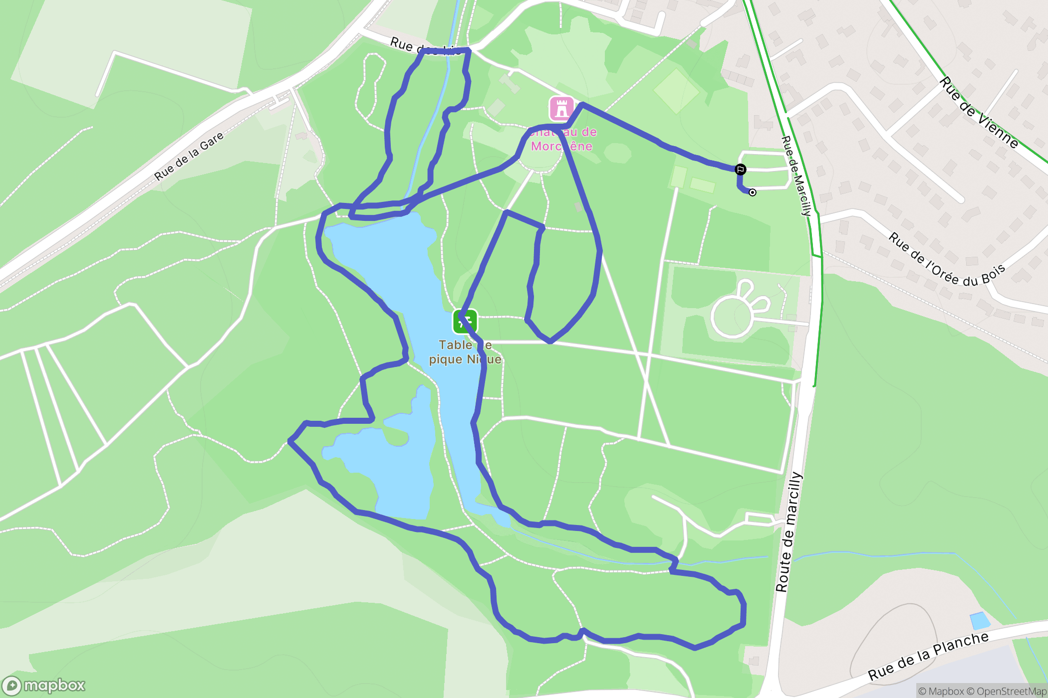 Saint-Cyr-en-Val : carte du parcours de randonnée - France