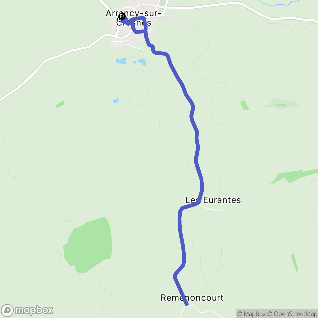 Arrancy-sur-Crusnes : carte du parcours de randonnée - France