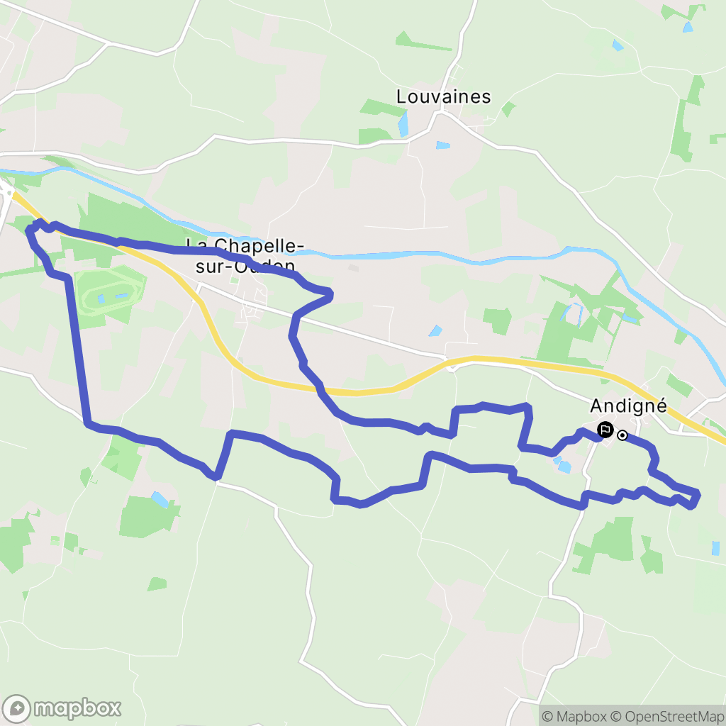 Le Lion-d'Angers : carte du parcours de randonnée - France