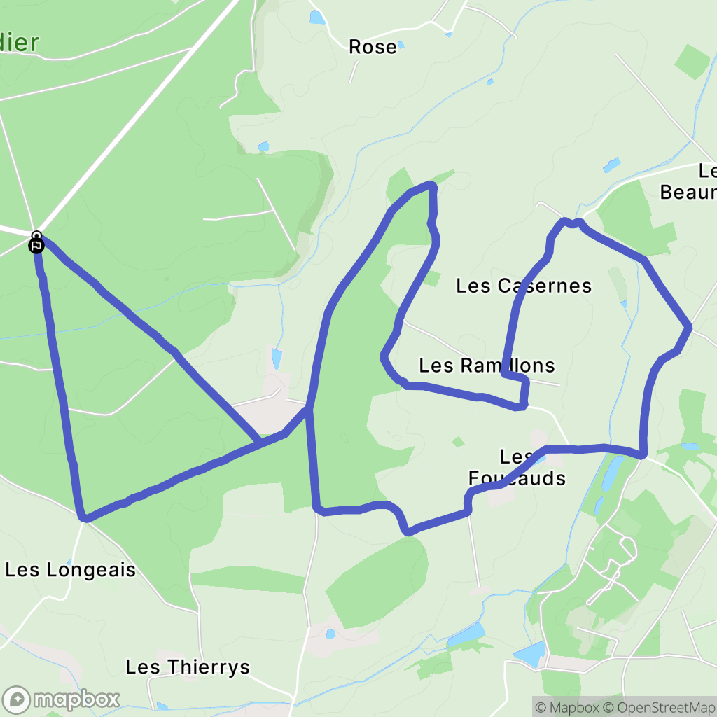 Besson : carte du parcours de randonnée - France