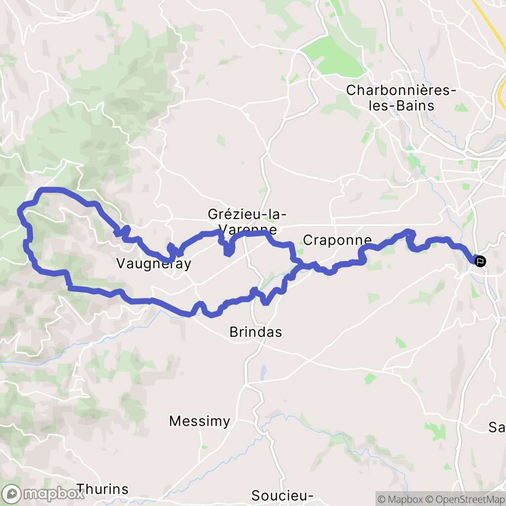 Francheville : carte du parcours de randonnée - France
