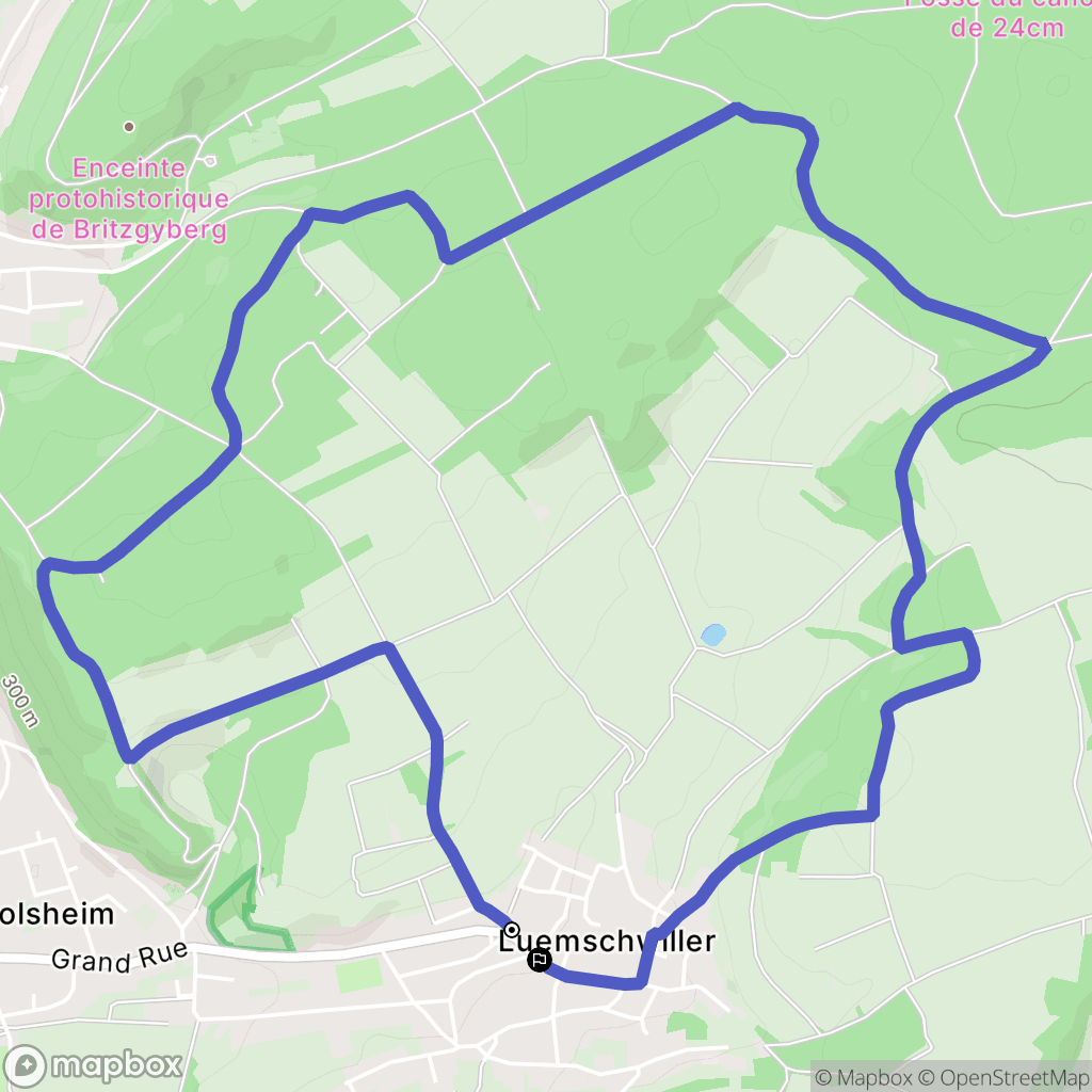 Luemschwiller : carte du parcours de randonnée - France
