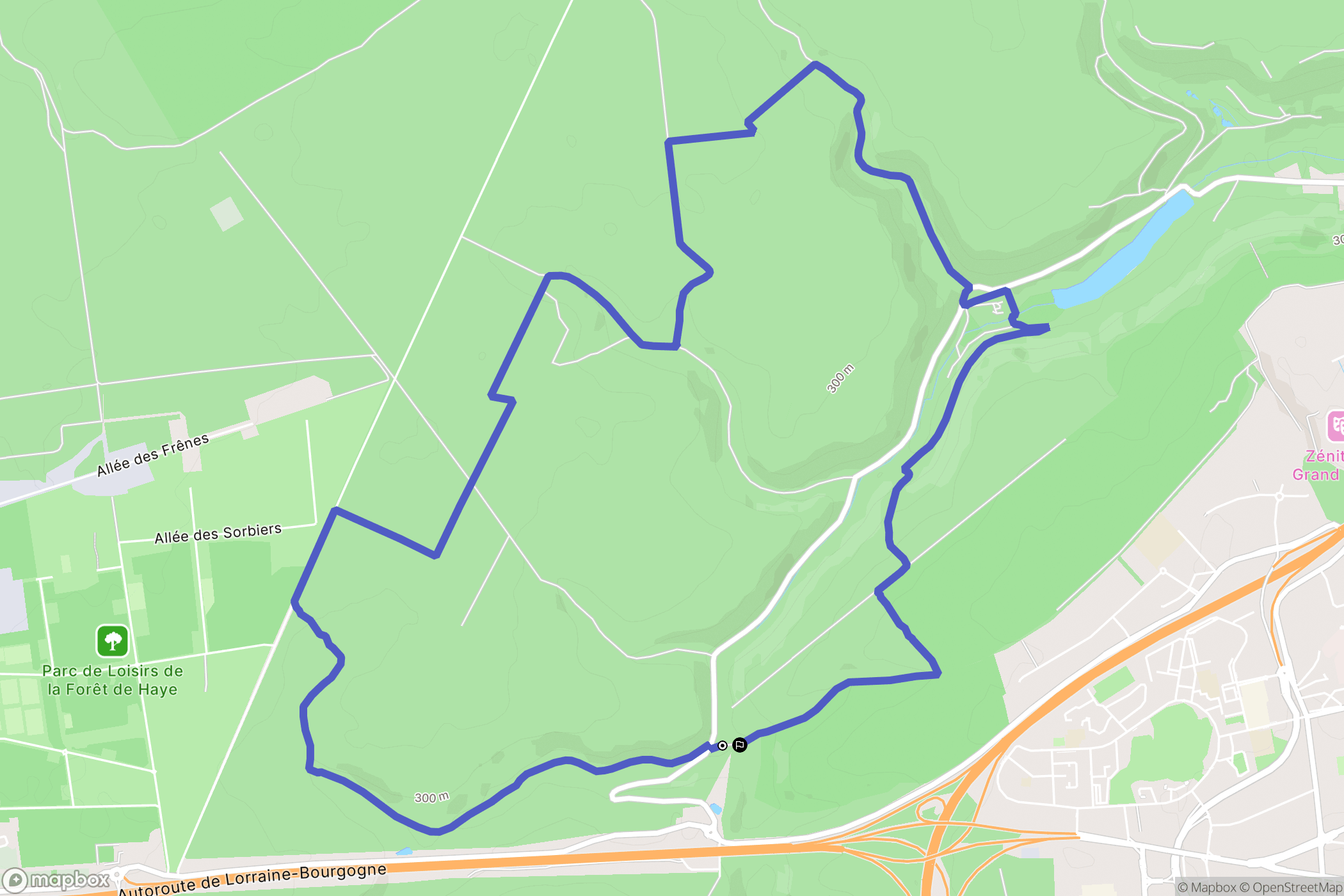 Champigneulles : carte du parcours de randonnée - France