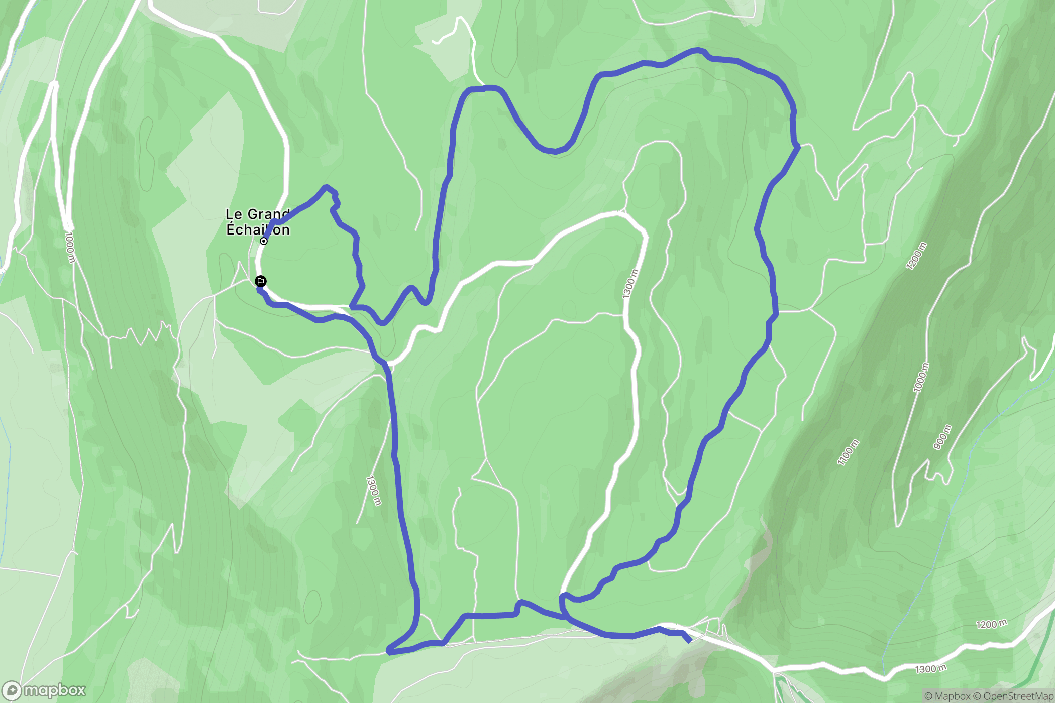 Léoncel : carte du parcours de randonnée - France