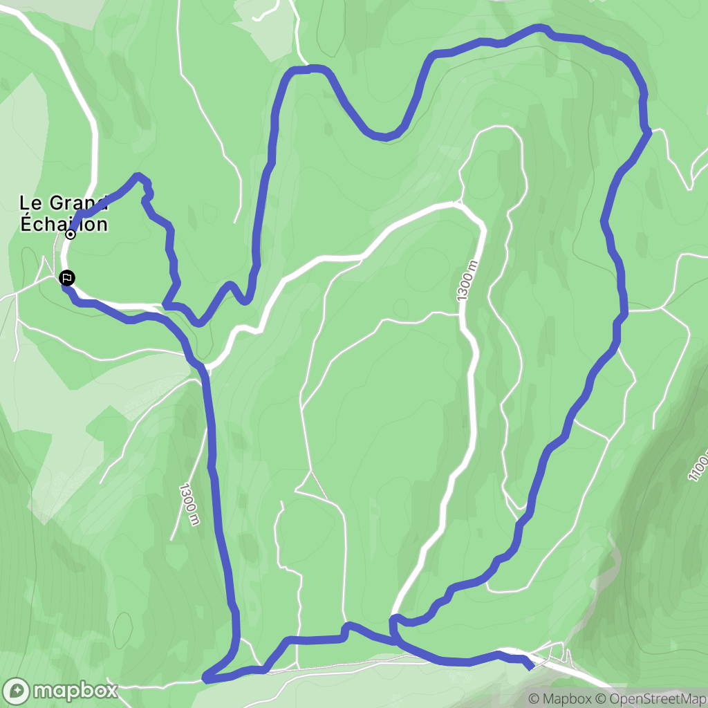 Léoncel : carte du parcours de randonnée - France