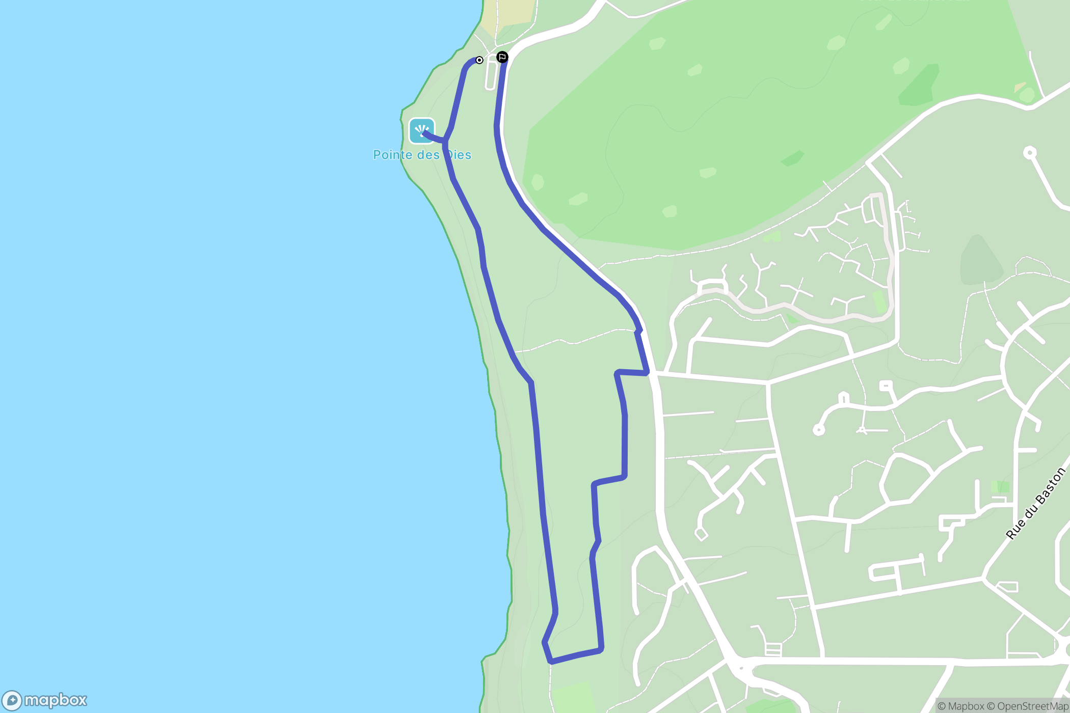 Wimereux : carte du parcours de randonnée - France