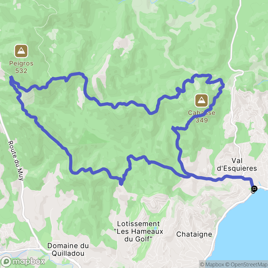 Sainte-Maxime : carte du parcours de randonnée - France