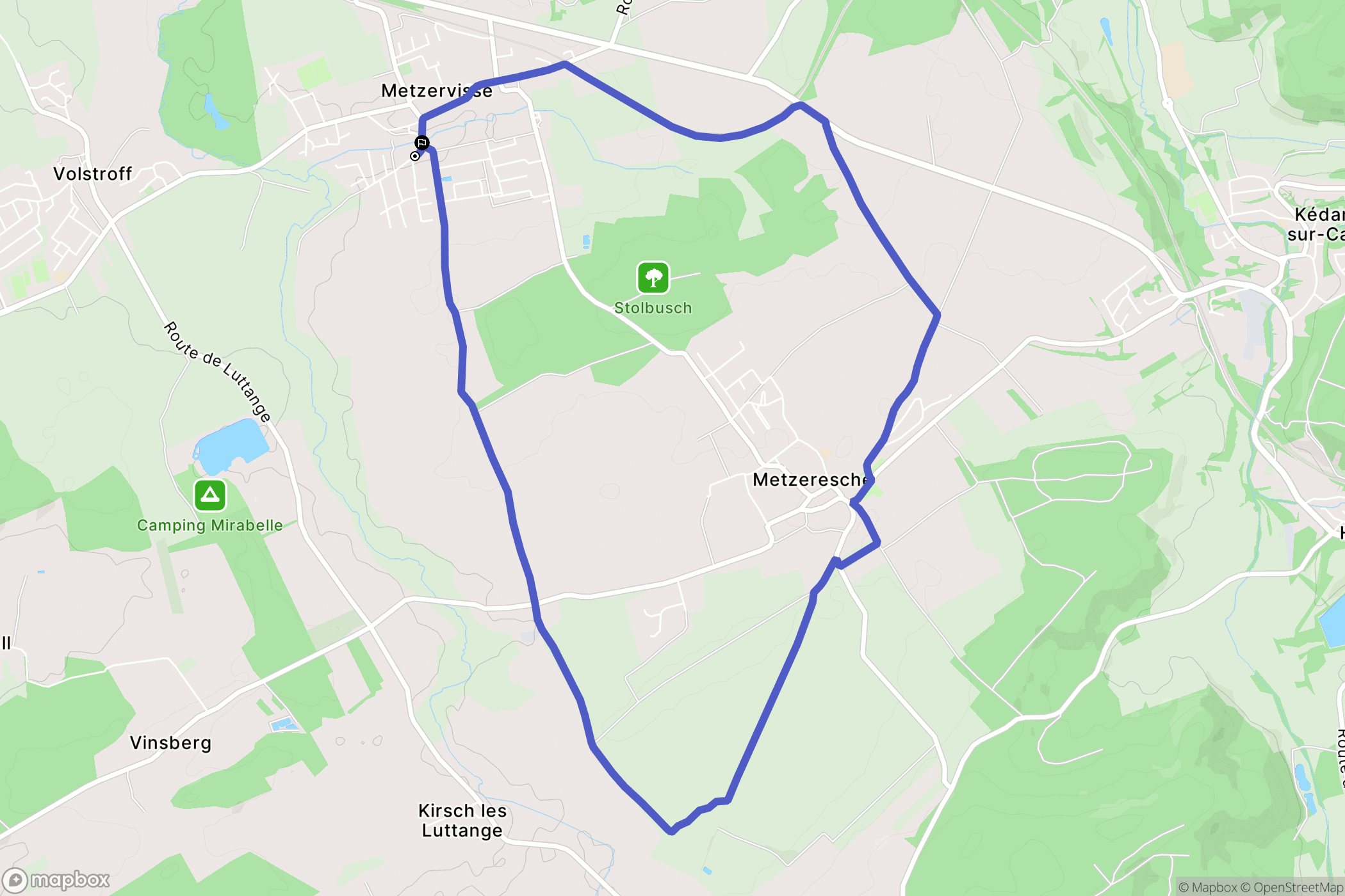 Metzervisse : carte du parcours de randonnée - France