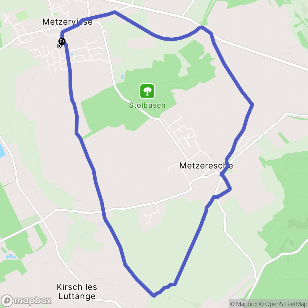 Metzervisse : carte du parcours de randonnée - France