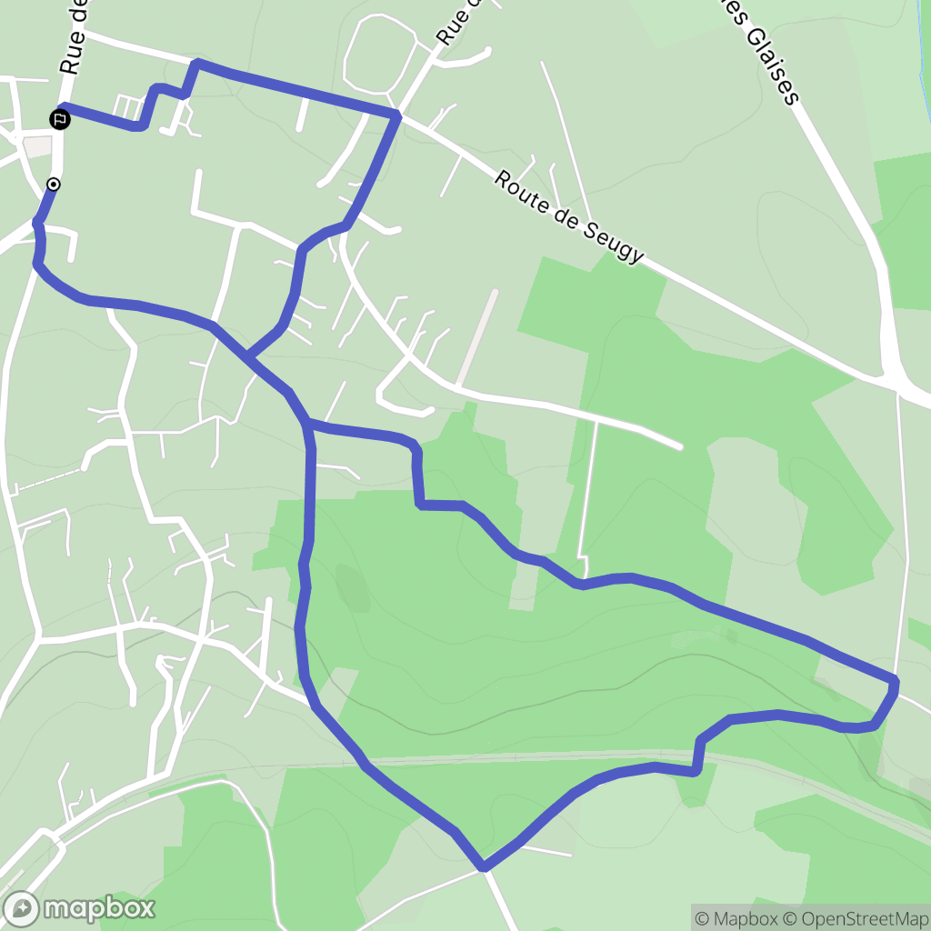 Viarmes : carte du parcours de randonnée - France
