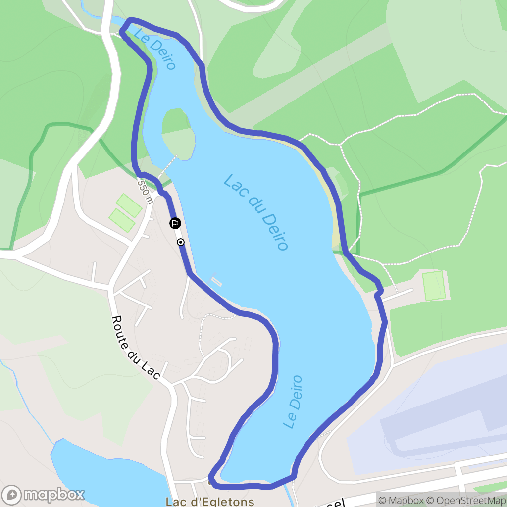 Égletons : carte du parcours de randonnée - France
