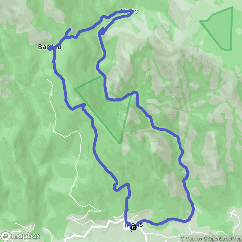 Mons : carte du parcours de randonnée - France
