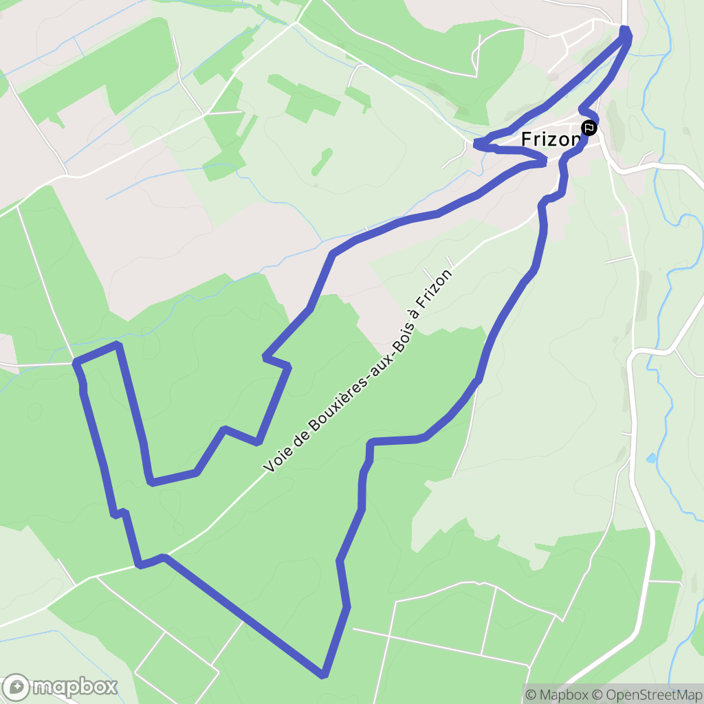 Frizon : carte du parcours de randonnée - France