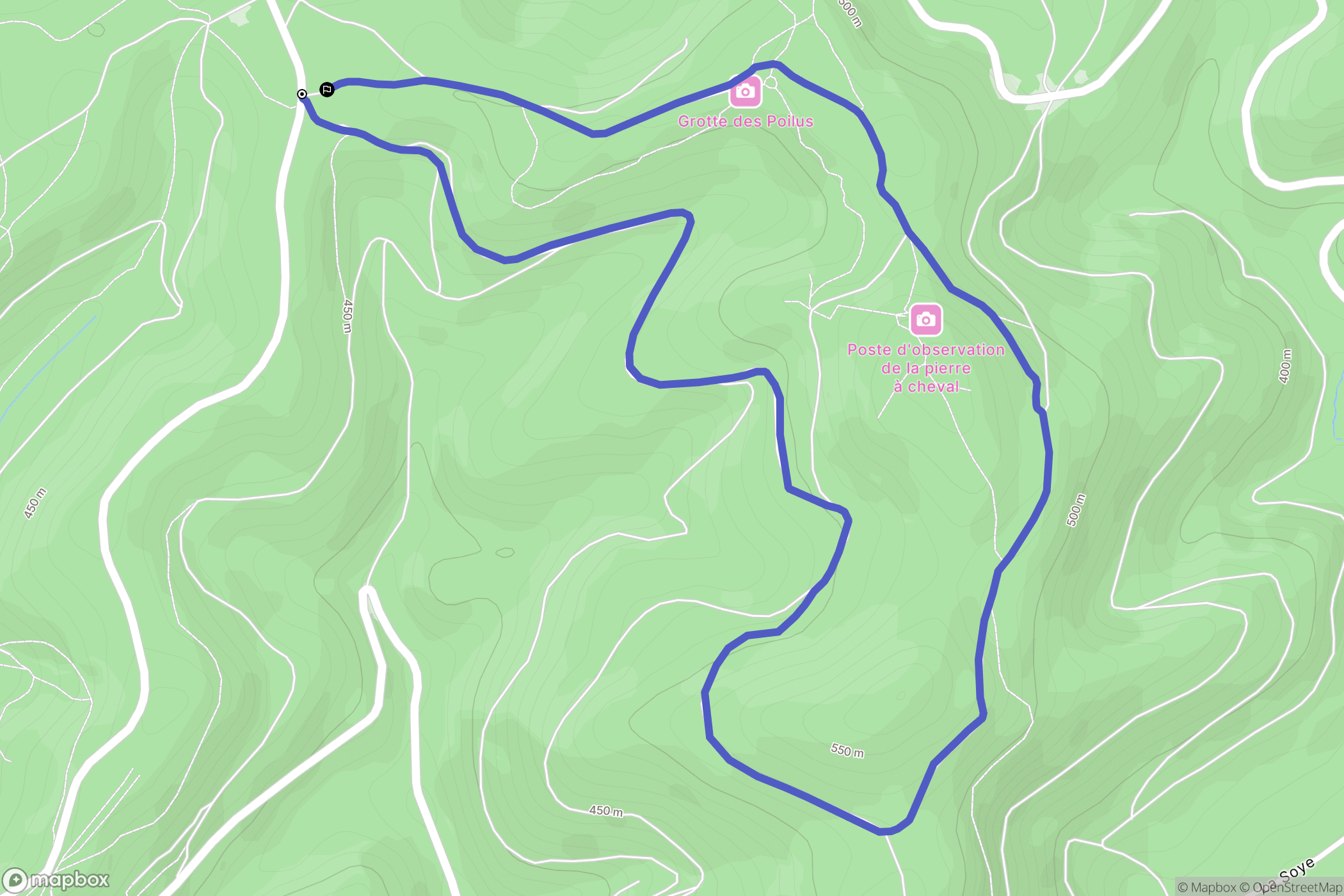 Badonviller : carte du parcours de randonnée - France