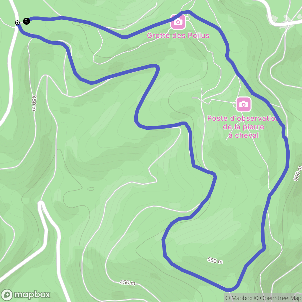 Badonviller : carte du parcours de randonnée - France