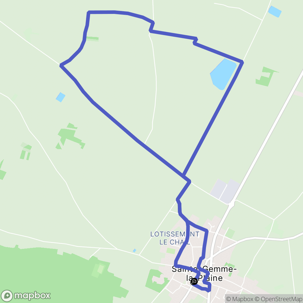 Sainte-Gemme-la-Plaine : carte du parcours de randonnée - France