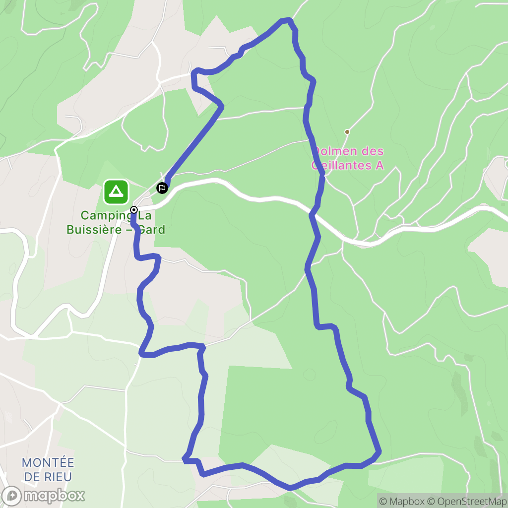 Barjac : carte du parcours de randonnée - France