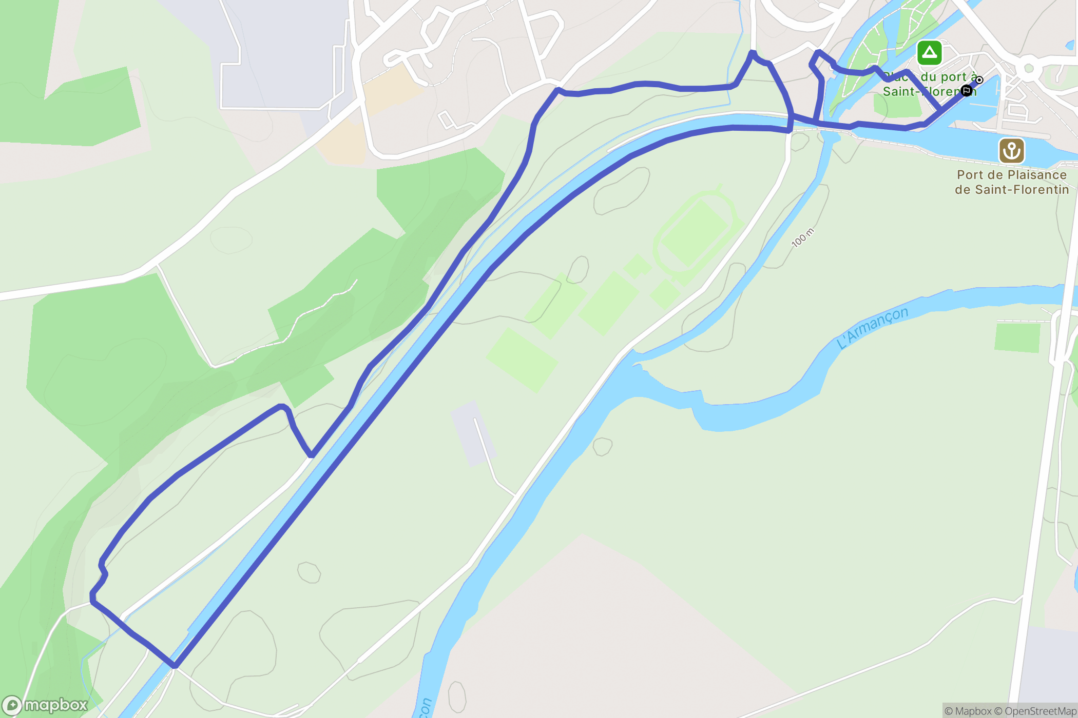 Saint-Florentin : carte du parcours de randonnée - France