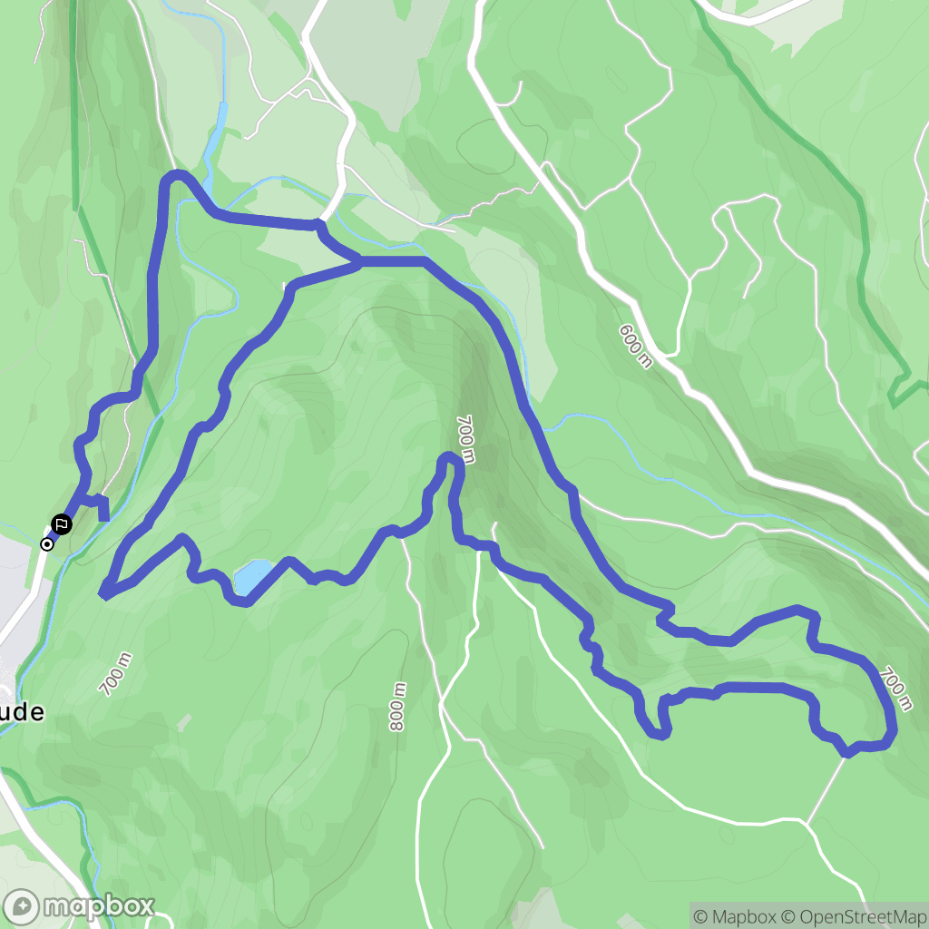 Le Vaudioux : carte du parcours de randonnée - France