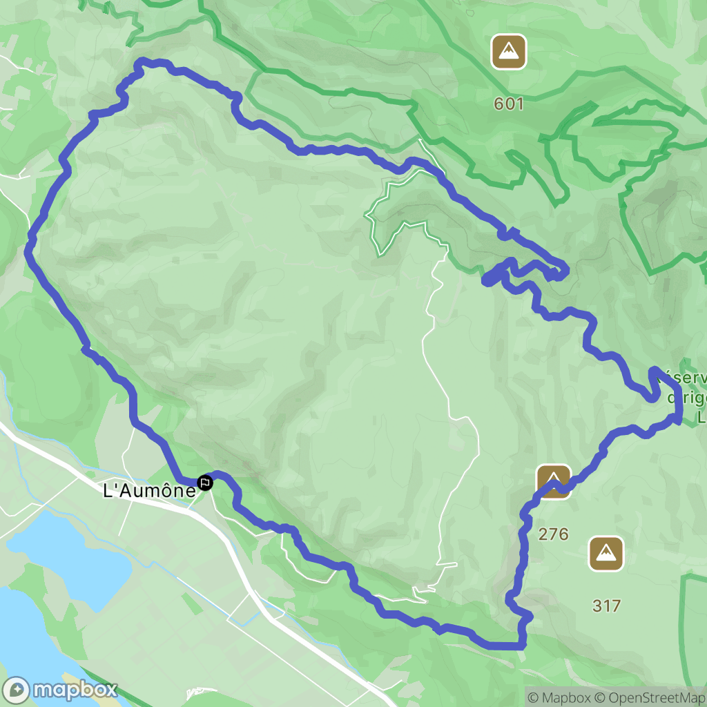 Cheval-Blanc : carte du parcours de randonnée - France