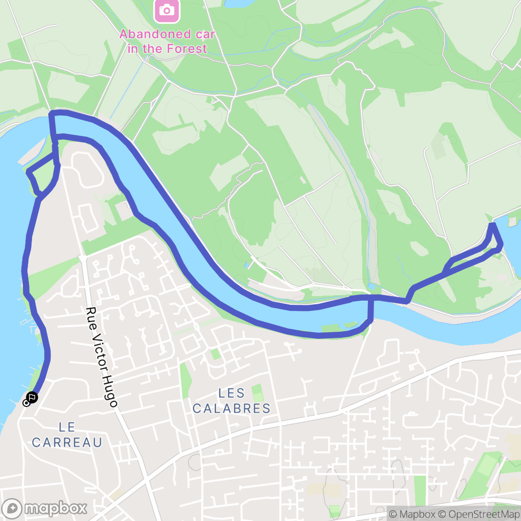 Meyzieu : carte du parcours de randonnée - France