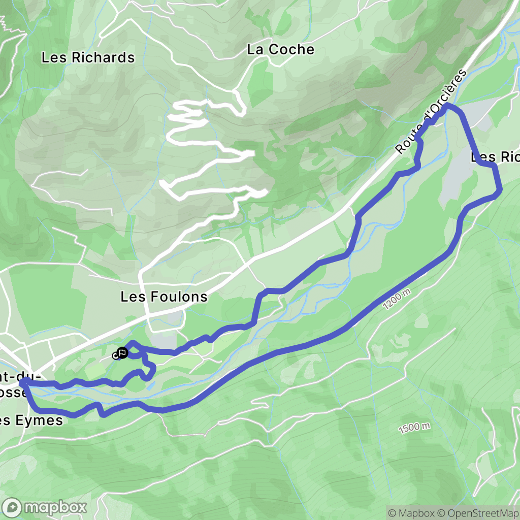 Saint-Jean-Saint-Nicolas : carte du parcours de randonnée - France