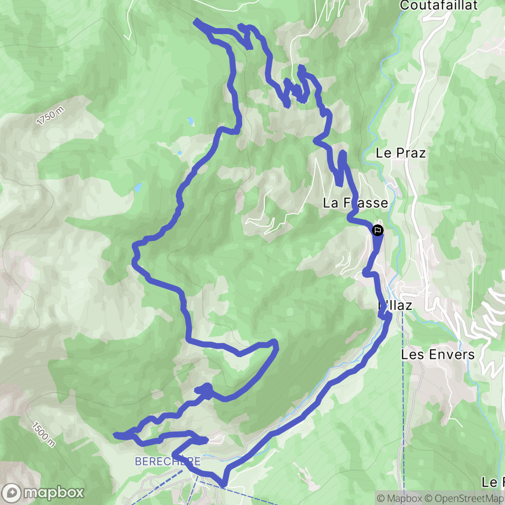 Beaufort : carte du parcours de randonnée - France