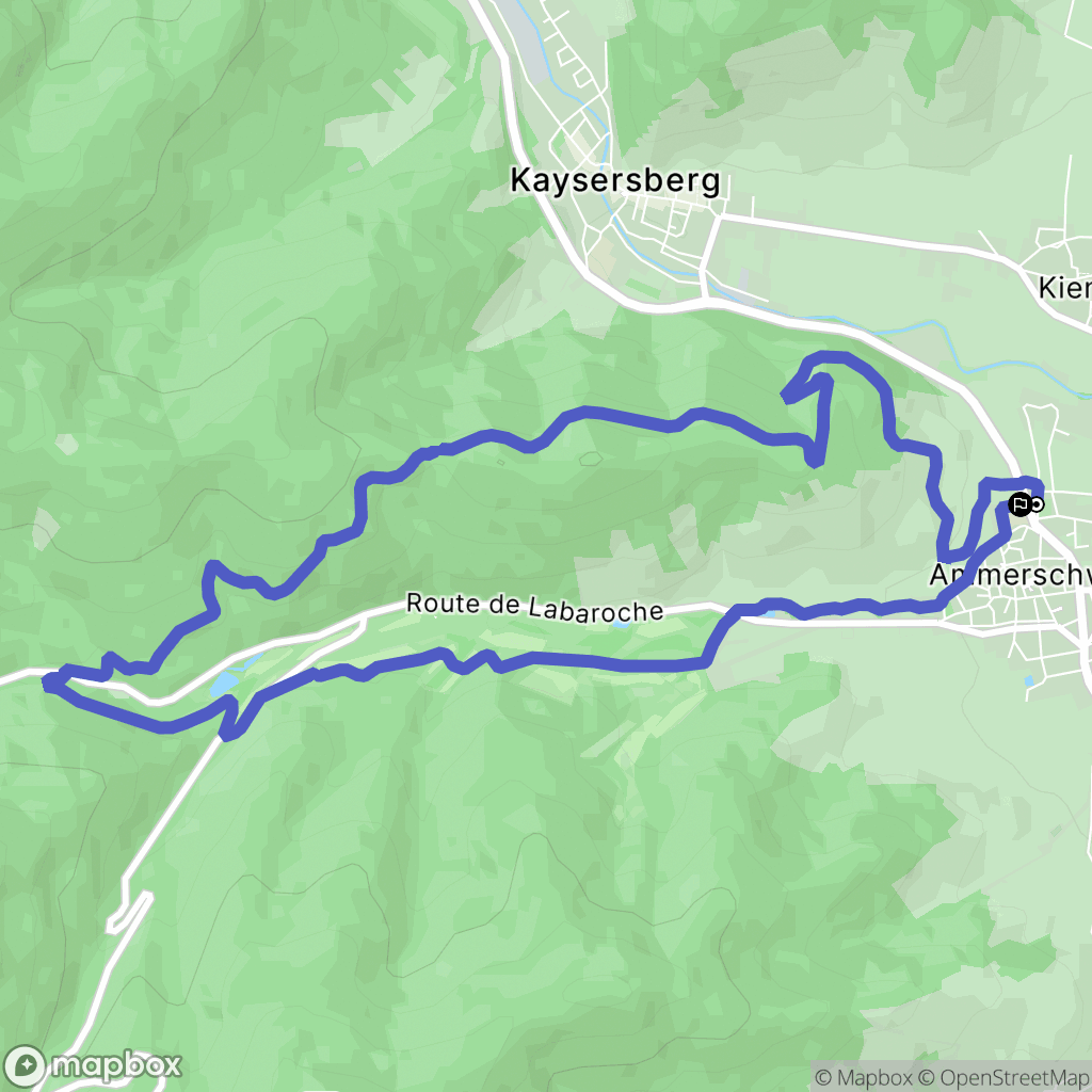 Ammerschwihr : carte du parcours de randonnée - France