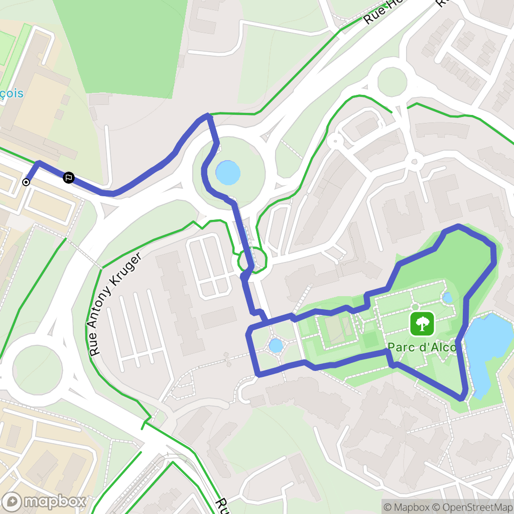 Montpellier : carte du parcours de randonnée - France