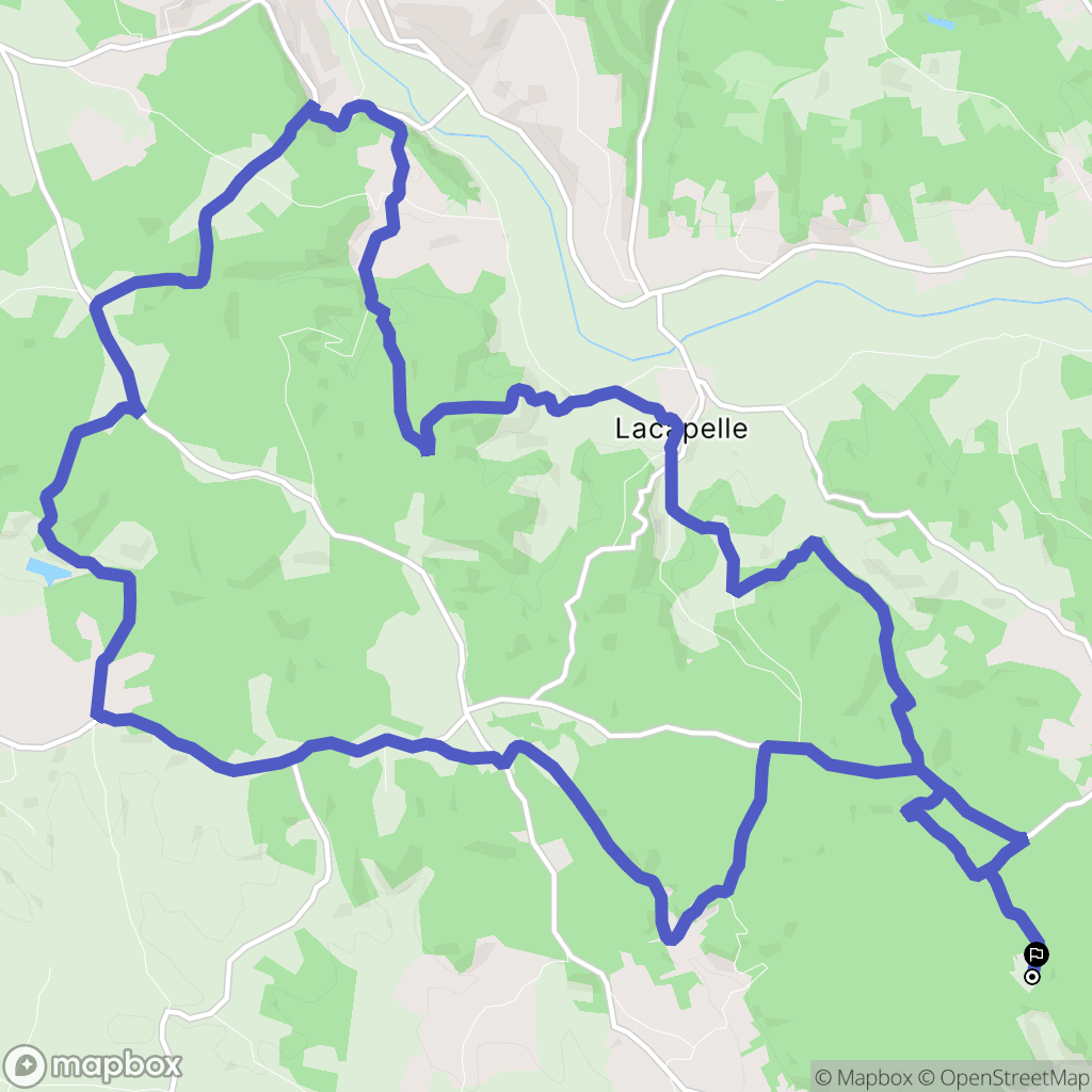 Lisle-sur-Tarn : carte du parcours de randonnée - France