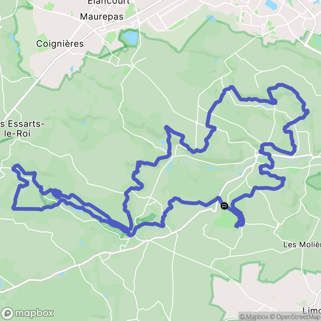 Choisel : carte du parcours de randonnée - France