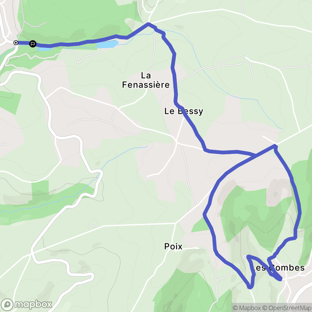 Roche-la-Molière : carte du parcours de randonnée - France