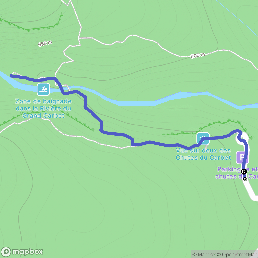 Capesterre-Belle-Eau : carte du parcours de randonnée - France