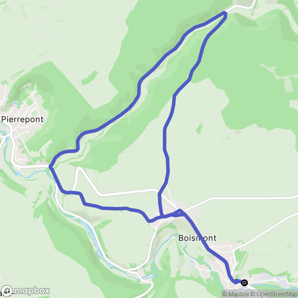 Bazailles : carte du parcours de randonnée - France