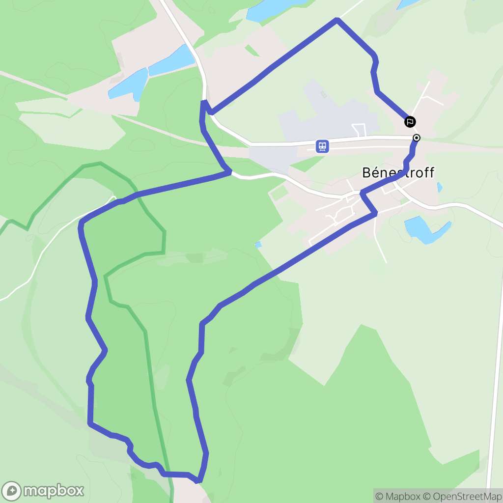 Bénestroff : carte du parcours de randonnée - France