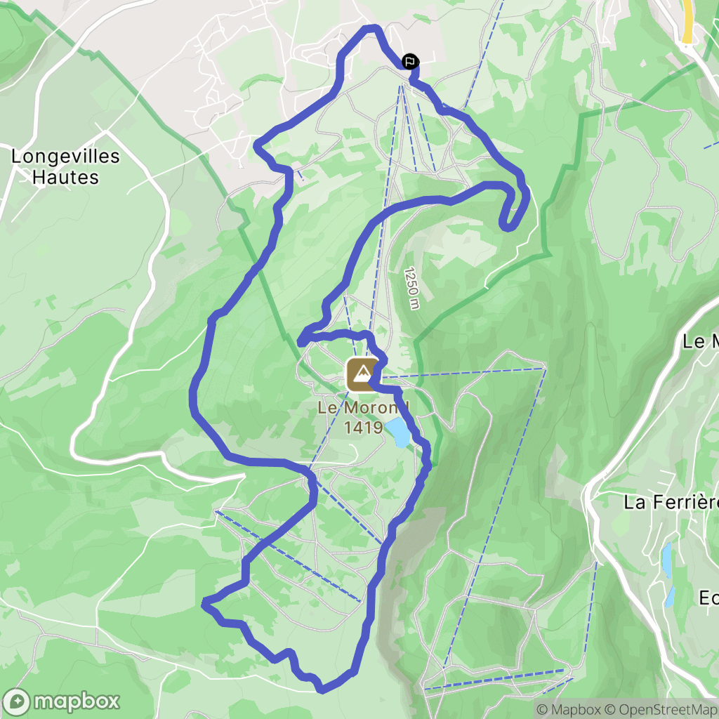 Métabief : carte du parcours de randonnée - France