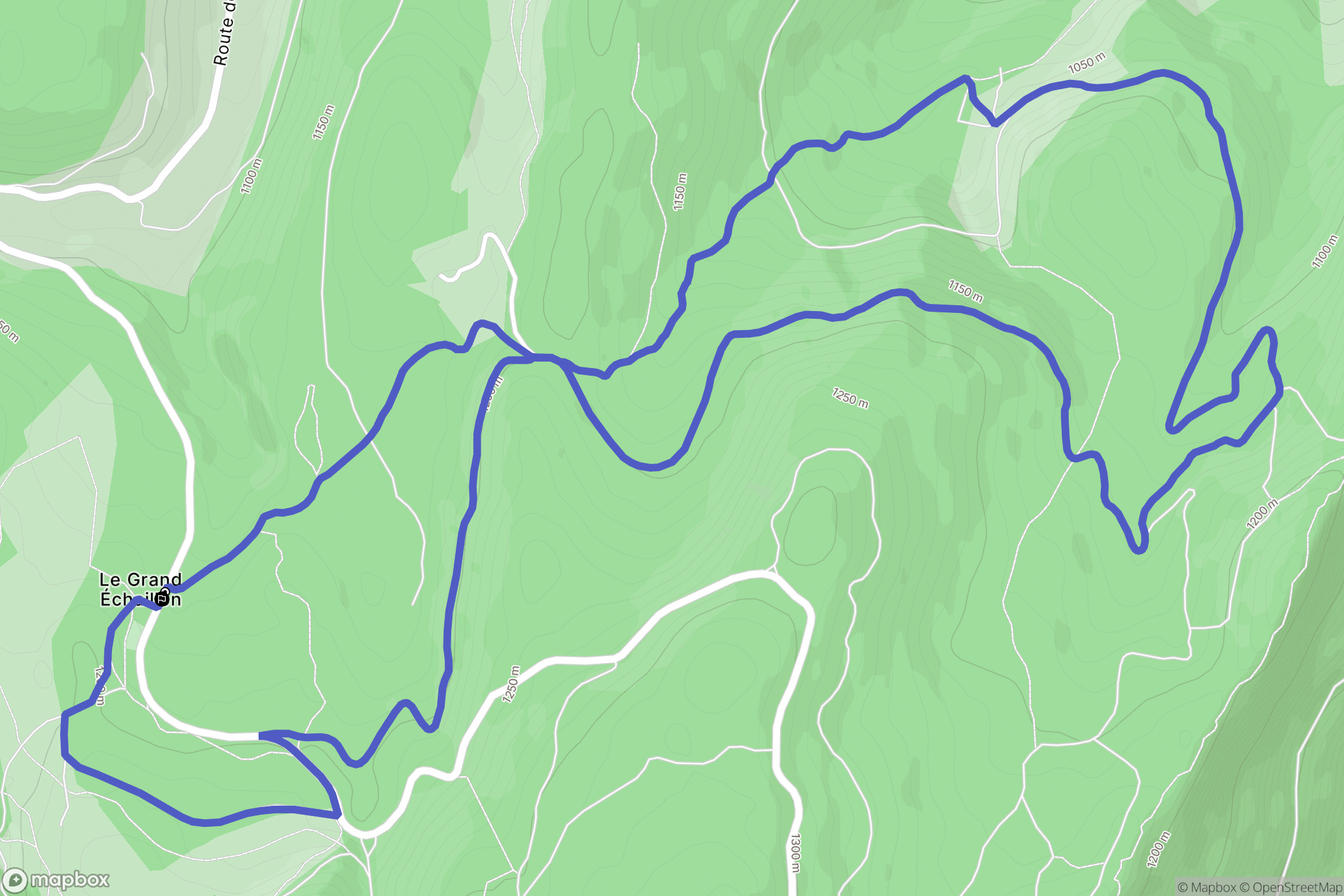 Léoncel : carte du parcours de randonnée - France