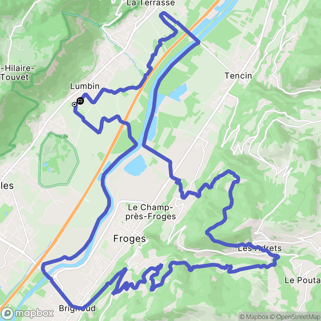 Lumbin : carte du parcours de randonnée - France